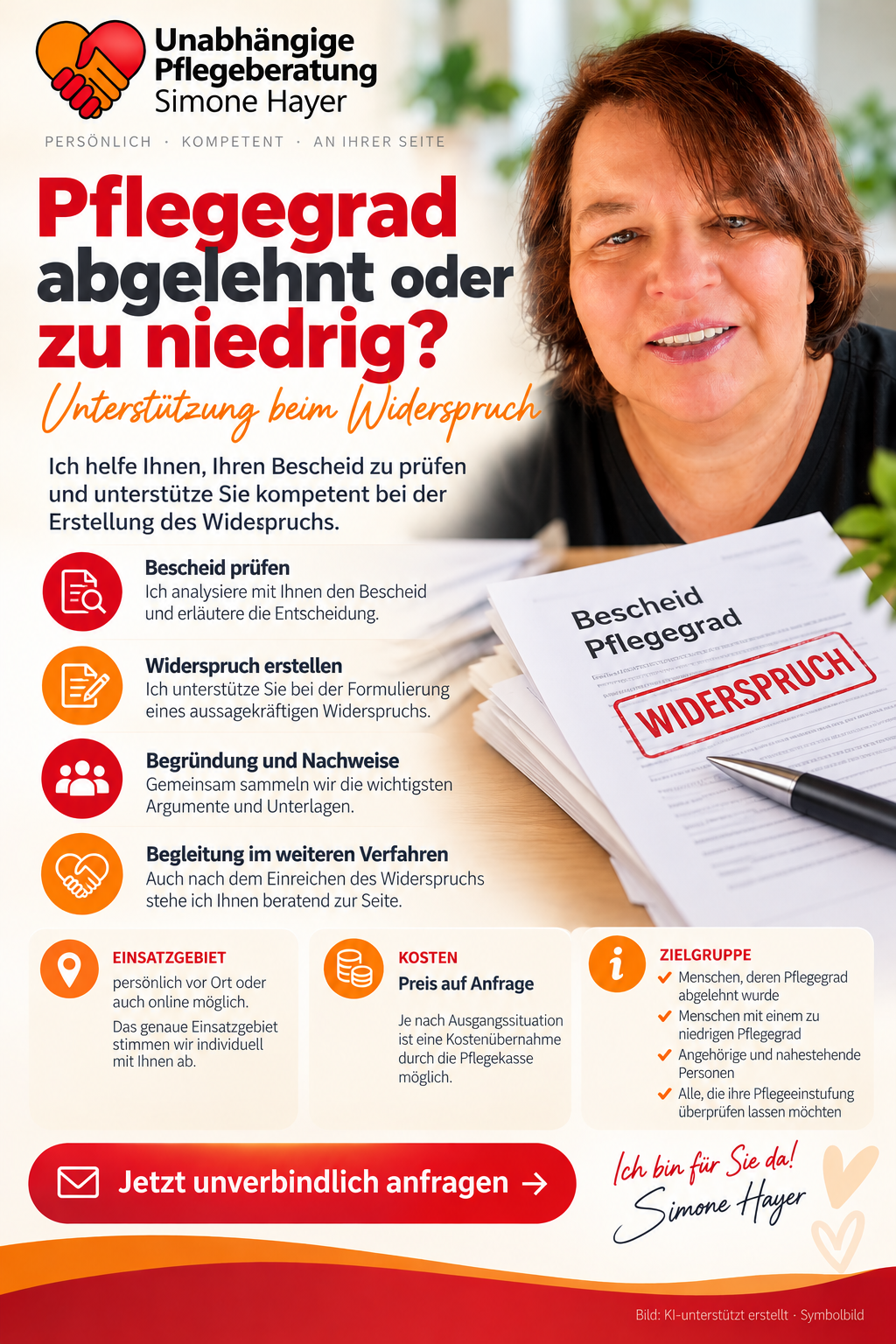 Pflegegrad abgelehnt oder zu niedrig? Unterstützung beim Widerspruch